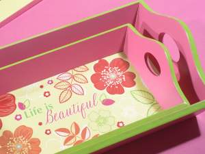 Wholesale wooden flower trays