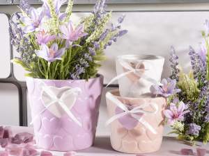 wholesale ceramic heart vases