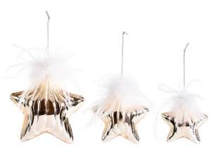 Stars feathers tree decoration wholesale