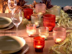 wholesale glass candle holder colored glass