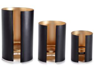 Elegant black gold candle holder wholesaler
