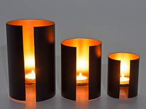 Elegant black gold candle holder wholesaler