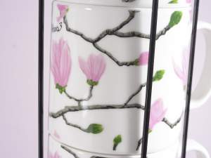 Wholesale porcelain metal display mugs