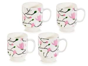 Wholesale porcelain metal display mugs