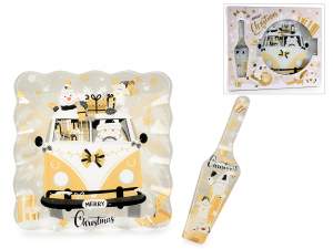 Christmas wholesaler 14zer design cake scoop plate