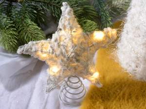 Snow-covered metal poinsettia wholesaler