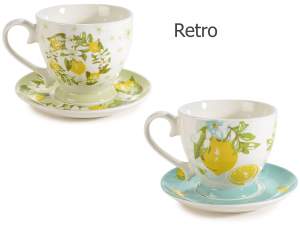 Tasses en porcelaine au citron en gros