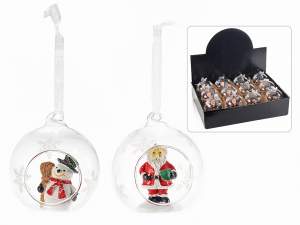 Wholesale santa claus snowman glass balls