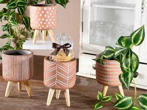 vente en gros de vases à trois pieds de style afri