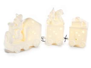 Wholesale Christmas ceramic light trains