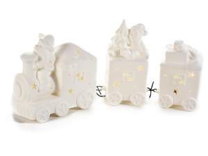Wholesale Christmas ceramic light trains