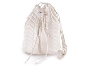 White leatherette bucket bag wholesaler