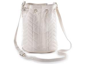 White leatherette bucket bag wholesaler