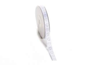 Wholesale satin ribbons gliettered heart