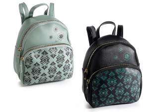 Geometry damask woman backpack wholesale