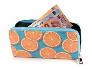 Wholesale women's leatherette design fruit wallet