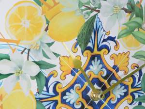 inrgosso Sicilian citrus majolica clock