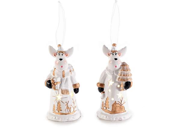 Reni ceramici de agățat cu lumină LED