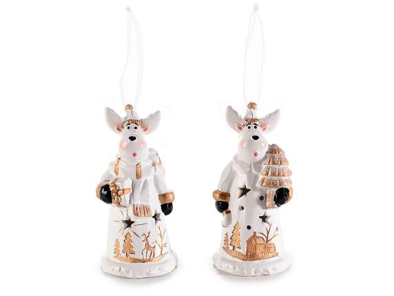 Reni ceramici de agățat cu lumină LED