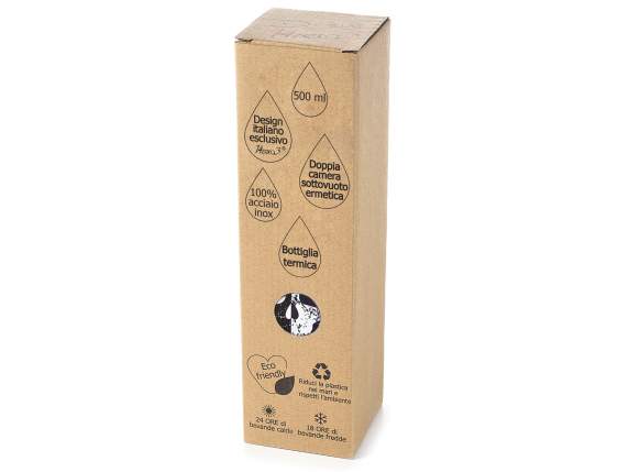 Thermal bottle 500 ml stainless steel design matte finish