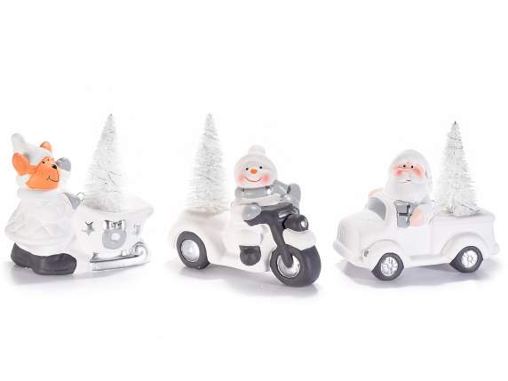 Ceramic Christmas decoration to be placed with lights