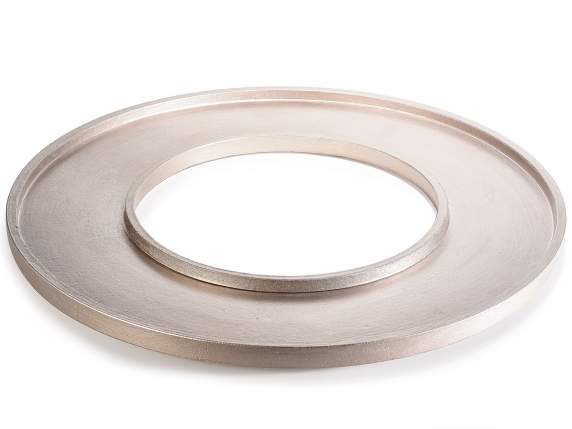 Decorative centerpiece tray in champagne colored wood