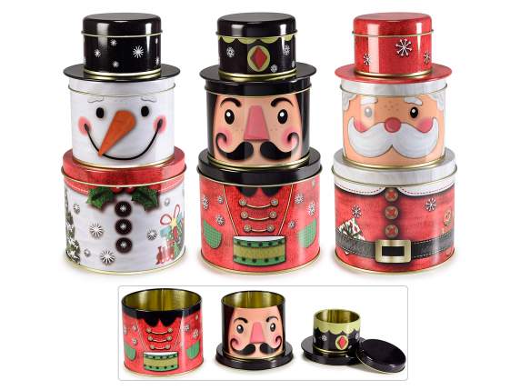 Modular character of 3 stackable metal jars