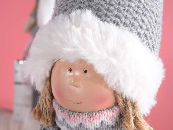 Child - long-legged in fabric with knitted details