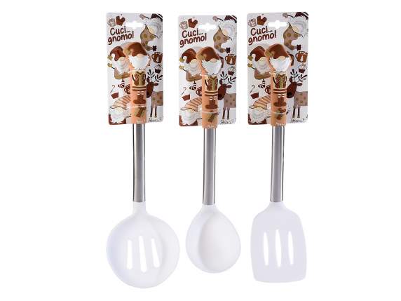 Nylon kitchen utensil, steel - silicone handle Santa Claus