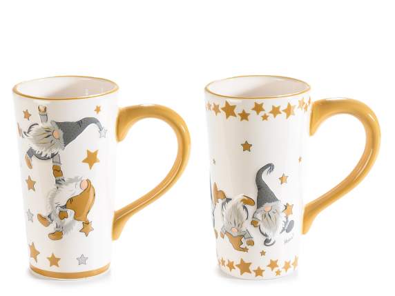 Ceramic mug with Santa Stella decoration