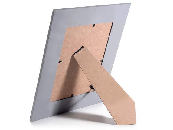 Wooden photo frame with double antique decoration to be plac