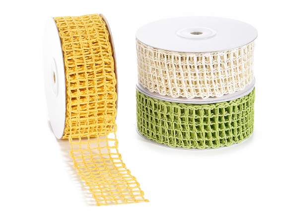 Mesh tape in colored paper with moldable core