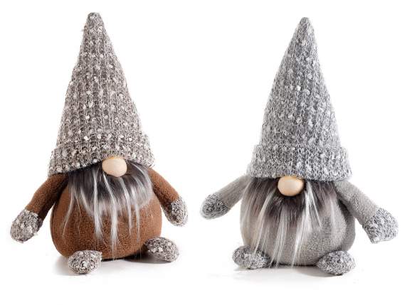 Fabric Santa Claus with LED light nose to rest