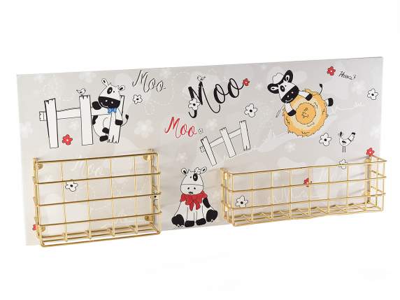 Picture with document holder to hang MooMoo decorations