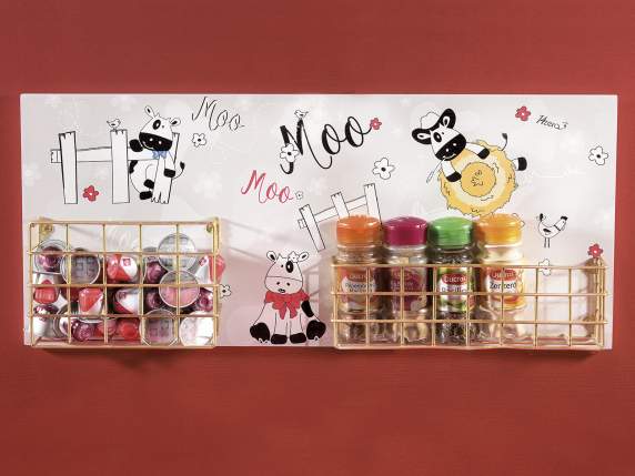 Picture with document holder to hang MooMoo decorations