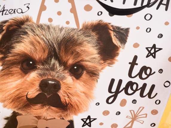 Bolsa de papel grande con la inscripción Feliz Cumpleaños