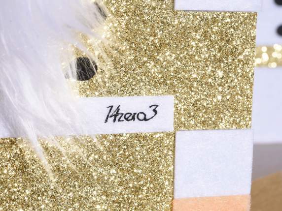 Nutcracker Cloth Purse with Gold Glitter