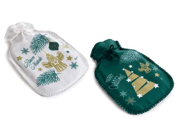 Sticla cu apa calda cu husa din material textil