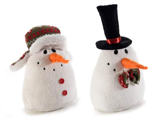 Snowman in soft cloth to lay on