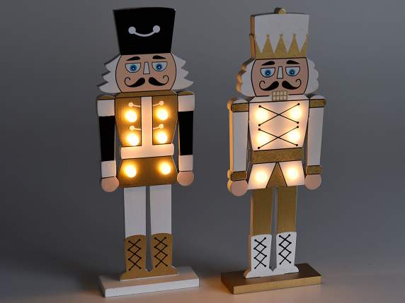 Cascanueces de madera de colores con luces LED