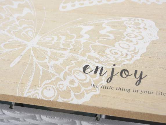 Natural wood tea - spice box with 6 compartments
