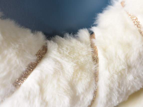 Set 2 coronas de pelo sintético suave para colgar