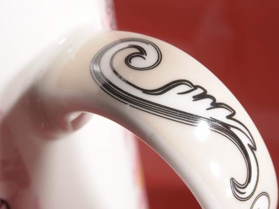 Mug en porcelaine Cupido Barocco avec décorations dorées