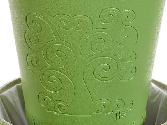 Set of 4 tree of life eco-leather vases w - waterproof inter