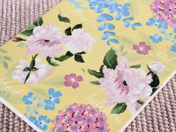 Trivet with cutting board in glossy ceramic with cork base