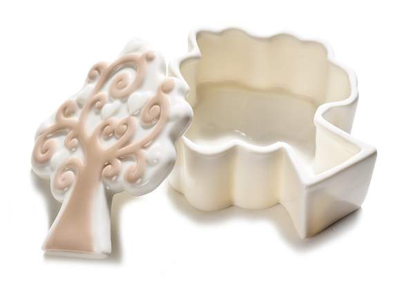 Tree of life box in porcelain