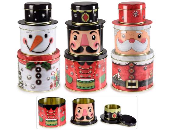 Modular character of 3 stackable metal jars