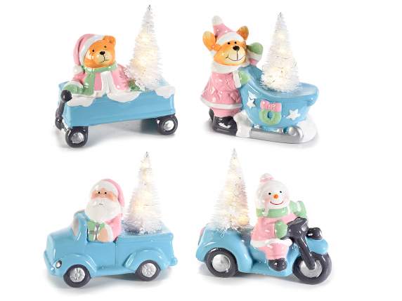 Ceramic Christmas decoration with light