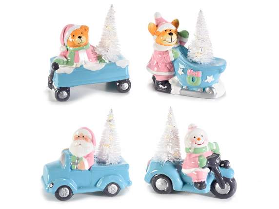 Ceramic Christmas decoration with light