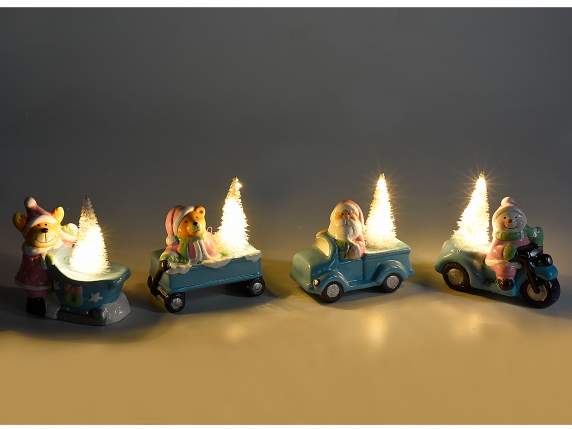 Ceramic Christmas decoration with light